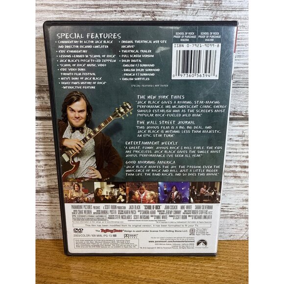 School Of Rock DVD Special Collectors Edition Full-Screen With Special Features - Picture 2 of 3